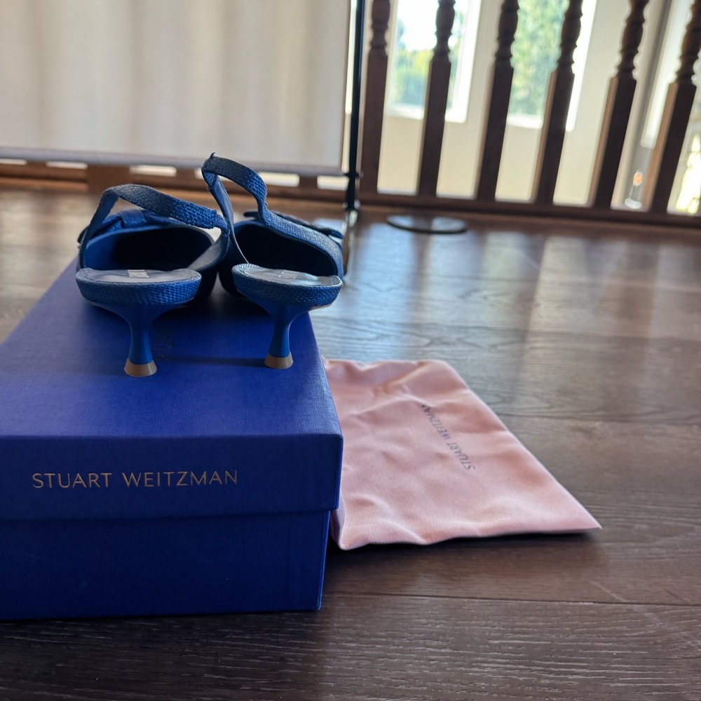 Blue Stewart Weitzman Slingback Heels - Picture 7 of 8